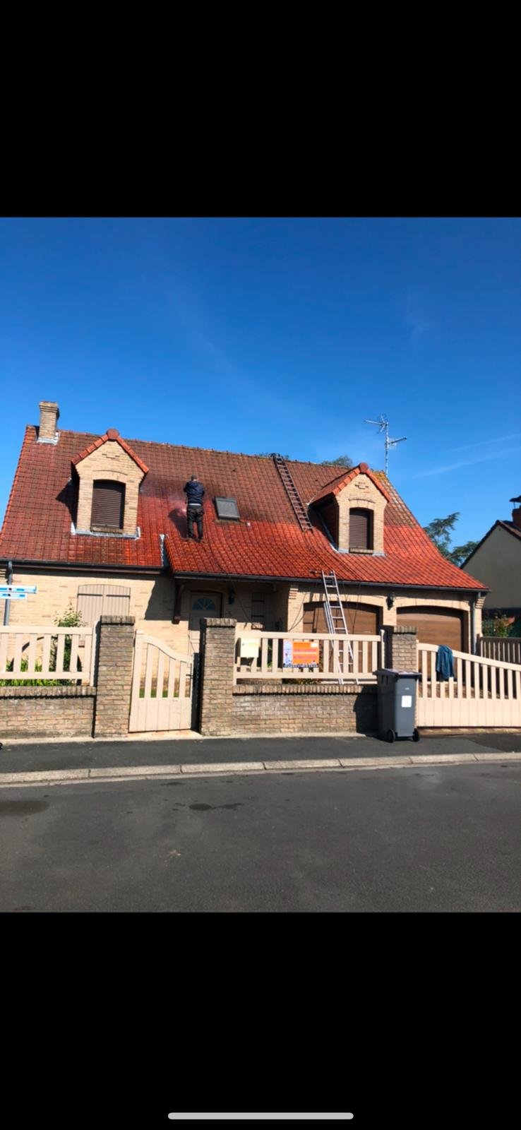 Nettoyage et traitement anti-mousse de toiture